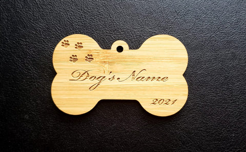 Custom Dog Ornament -Bamboo