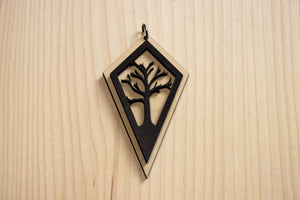 Wood Tree Pendant Laser Cut