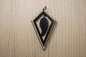 Wood Leaf Pendant Laser Cut